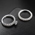 thumbnail image 4 of Naierhg 1 Pair Women Ring Full Rhinestone Inlaid Non-Fading Lightweight Symmetric Wedding Circlet for Birthday, 4 of 8
