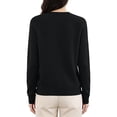 thumbnail image 6 of Stichou Womens Cardigans Lightweight Crewneck Long Sleeve 2026 Button Down Sweaters Soft Basic Ribbed Knit Tops Black XL, 6 of 6