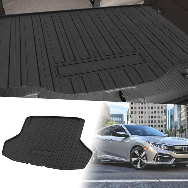 Unique Bargains Cargo Liner Rear Trunk Mat Trunk Cargo Luggage Boot Tray Mat for Honda Civic 2022-2024 Not Fit for Honda Civic Hatchback