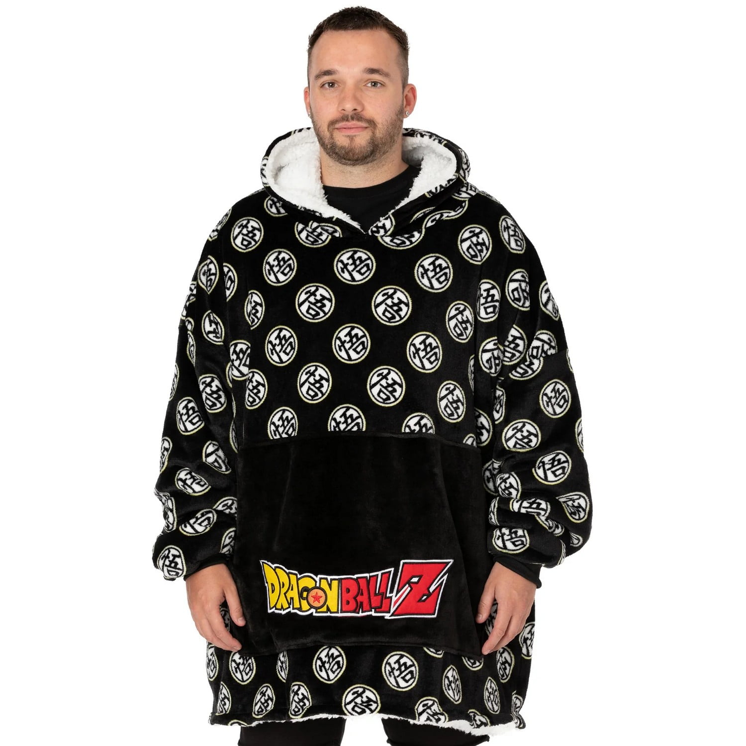 Dragon Ball Z Adult Oversized Hoodie Blanket Black One Size