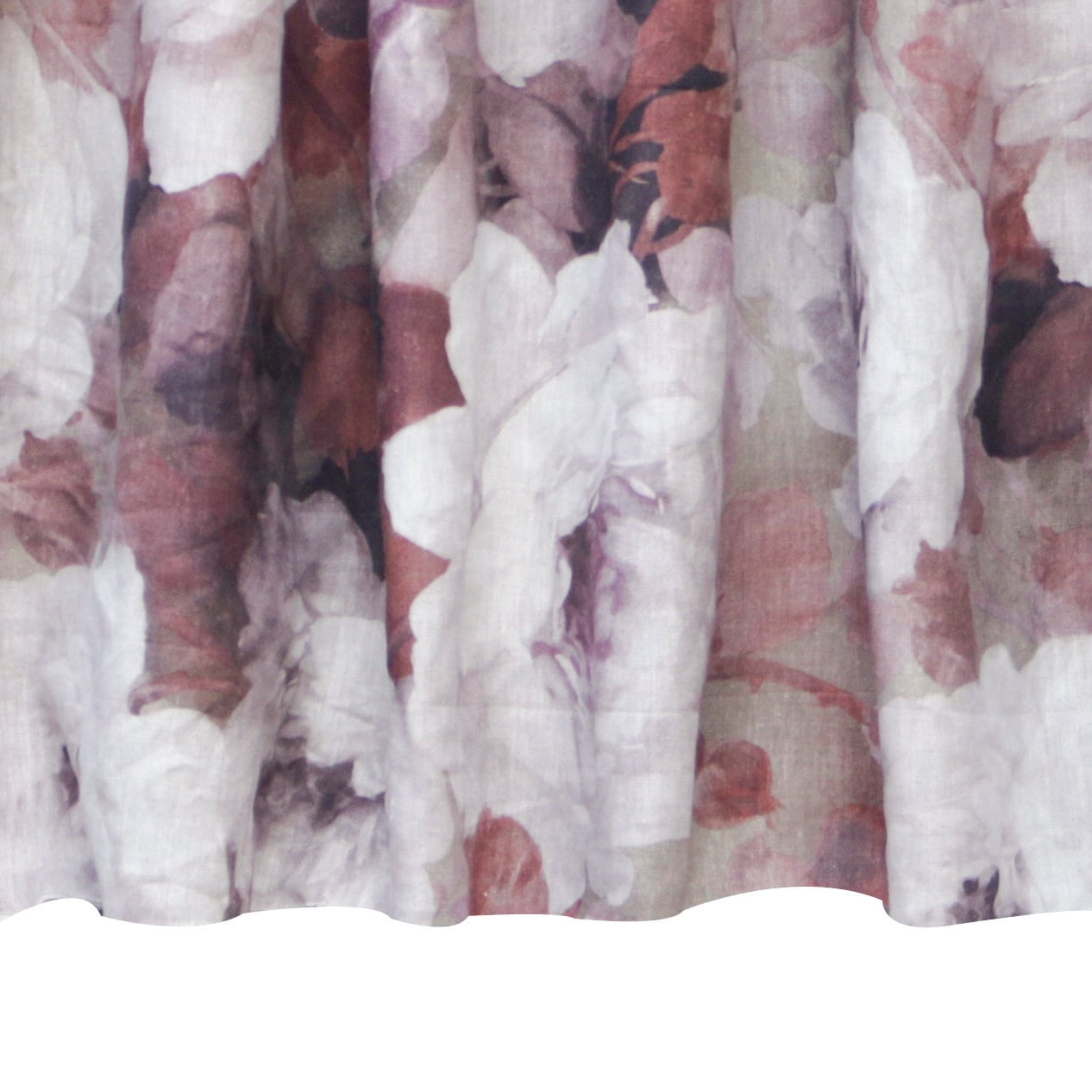 Fabric Mart Direct Purple, Maroon Cotton Printed Fabric By The Yard, 54 inches / 137 cm width, 5 Continuous Yards Purple Cotton Fabric, Dreamy Roses, Upholstery Drapery Curtain Wholesale Fabric