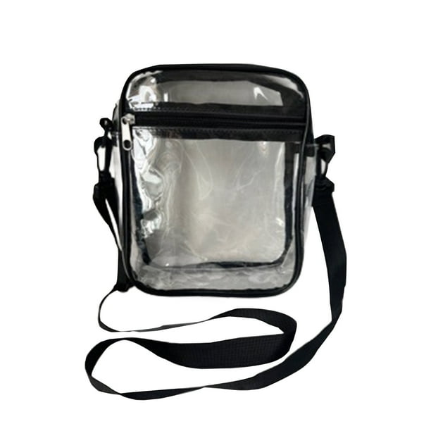 Mochila transparente para eventos aprobados por estadios. Bolsa pequeña transparente para conciertos, juegos deportivos, festivales, viajes a la playa. Mochila de vinilo y plástico con múltiples