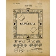 Original Monopoly Game Artwork Submitted In 1935 - Toys and Games - Patent Art Print