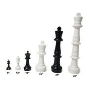 MegaChess Outdoor Chess Set Giant with 25 King Bundle, Mat & Checkers set