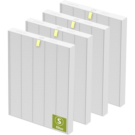 4 Pack C545 True HEPA Replacement Filter S Compatible with Winix C545, B151, P150, 9300 Air Purifier, Ture Enjinzz Filter S Only, Part number 1712-0096-00