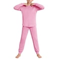 thumbnail image 1 of RXMEKW Girls Long Sleeve Tops, Solid Color Set for 5-14 Years, 1 of 9