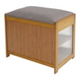 thumbnail image 6 of Entryway Brown Shoe Rack Bench with Cushion Shoe Rack Bench with Storage Space for Entrances, Hallways, Bedroom, 6 of 15