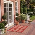 thumbnail image 3 of Safavieh Courtyard Jenny Medallion Indoor/Outdoor Area Rug, Red/Natural, 2'7" x 5', 3 of 10