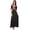 Black, variant on Bimba Womens Soft Rayon Maxi Dress Lace Classic Chic Long Dresses With Slits
