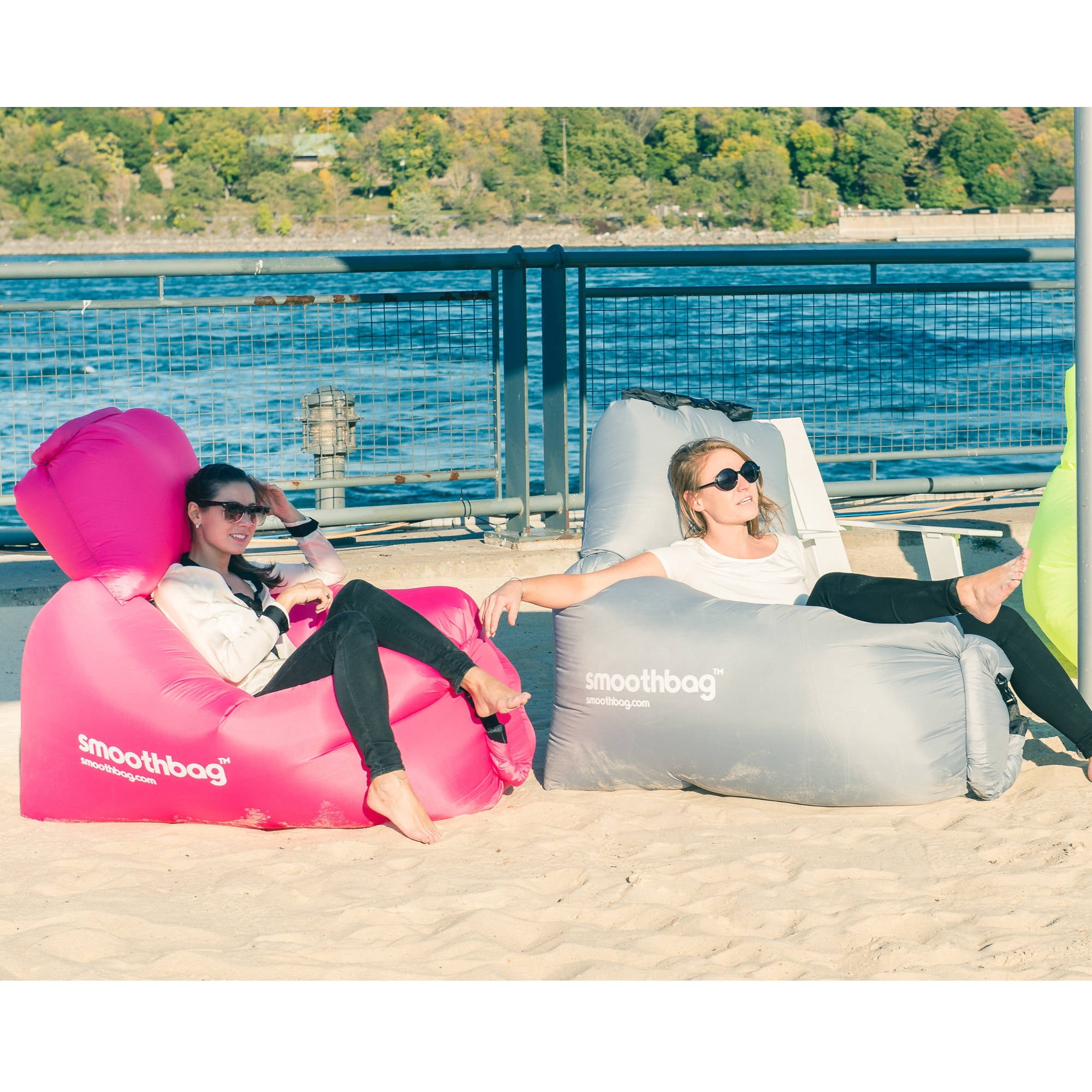 Smoothbag Lounger Portable Inflatable Pop Up Lounging Chair Pink