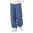 thumbnail image 2 of Mifsaly Boys Quick Dry Parachute Pants Kids Wide Leg Baggy Track Pant Lightweight Quick Dry Casual Outdoor Athletic Sportswear with Pockets, 2 of 7