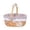 Coffee, variant on Wicker Picnic Basket with Liner, Hand-Woven Storage Basket with Handle, Removable Lined Basket for Picnic Food, Wedding Decor & Photography