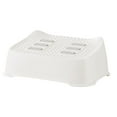 thumbnail image 4 of Abbracc 2PiecesCompactUnderDeskFootRestNonSkidforOfficeHomeGaming White and Green, 4 of 5