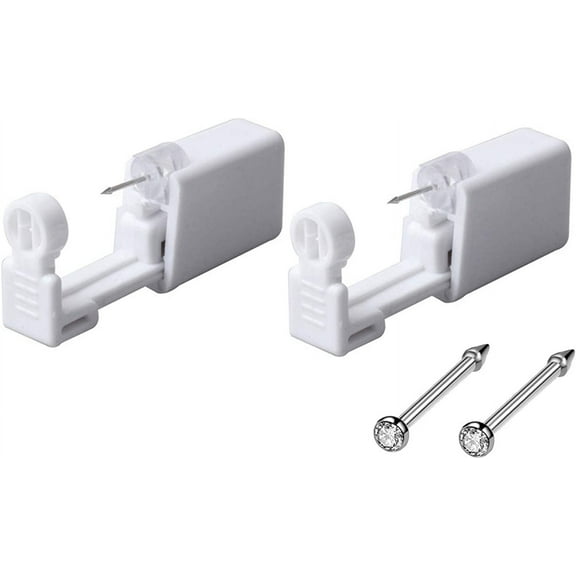 Nose Piercing Kit 20G Nose Stud Disposable Self Ear Nose Piercing Gun Kit Safety Painless Body Piercing Kit Tool