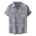 thumbnail image 1 of Camisa de playa de manga corta hawaiana para hombre, camisas informales con botones de verano estampadas Pompotops oipoqjl25043, 1 of 9