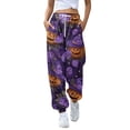 thumbnail image 2 of Halloween Pajama Pants for Women Halloweens Cute Print Pjs Pants Plush Pajama Bottom Sleepwear Matching Pajamas Halloween Christmas Gifts, 2 of 6