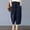 Blue, variant on Idoravan Women's Plus Size Pants Fashion Women Summer Casual Loose Cotton And Linen Pocket Solid Trousers Pants