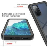 Galaxy S20 FE 5G Case with Built in Screen Protector,Dteck Full-Body Shockproof Rubber Hybrid Protection Crystal Clear PC Back Protective Phone Case Cover for Samsung Galaxy S20 FE,Black