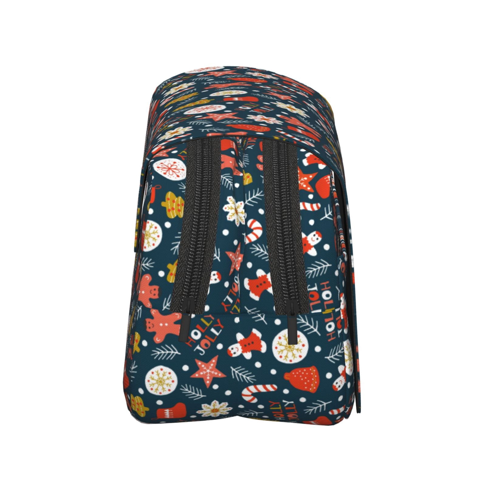 Rateoe Holiday Christmas Cookies Pattern Double Clamshell Pen Case, Storage Organizer with Two Zipper Compartments– Holds Up to 50 Pencils & Pens