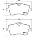 thumbnail image 4 of Brembo Brake Pad P50045 FMSI Number D872-7747; Low-Metallic; Set Of 4; With Hardware, 4 of 4