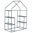 thumbnail image 4 of Portable Greenhouse ,Shed Metal Frame Walk-in Greenhouse with Roll-Up Door ,3 Tier Shelves Easy Assembly Mini Greenhouse for Courtyard Balcony, 4 of 8