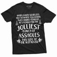 thumbnail image 3 of Men's Christmas Funny T-shirt | Movie inspired Popular Culture Jolliest Tee Shirt (Small Navy Blue), 3 of 5