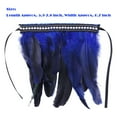 thumbnail image 7 of Doomiva Gothic Feather Wrist Cuffs Ankle Cuffs Bracelet Armlet Armband Halloween Raven-Witch Priestess Costume Accessory Blue B One Size, 7 of 7