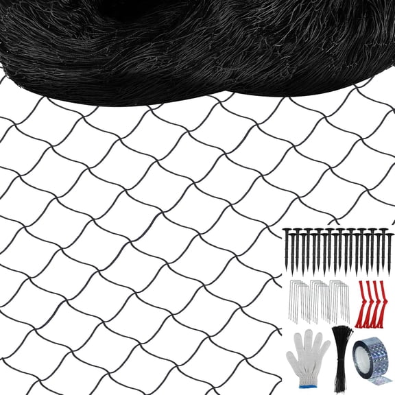 50 x 50 Ft Bird Netting, 2.4" Square Mesh Bird Net for Chicken Coop, Nylon Heavy Duty Poultry Netting Garden Protection for Chicken Run, Protect Plants Fruit Trees from Deer and Animals