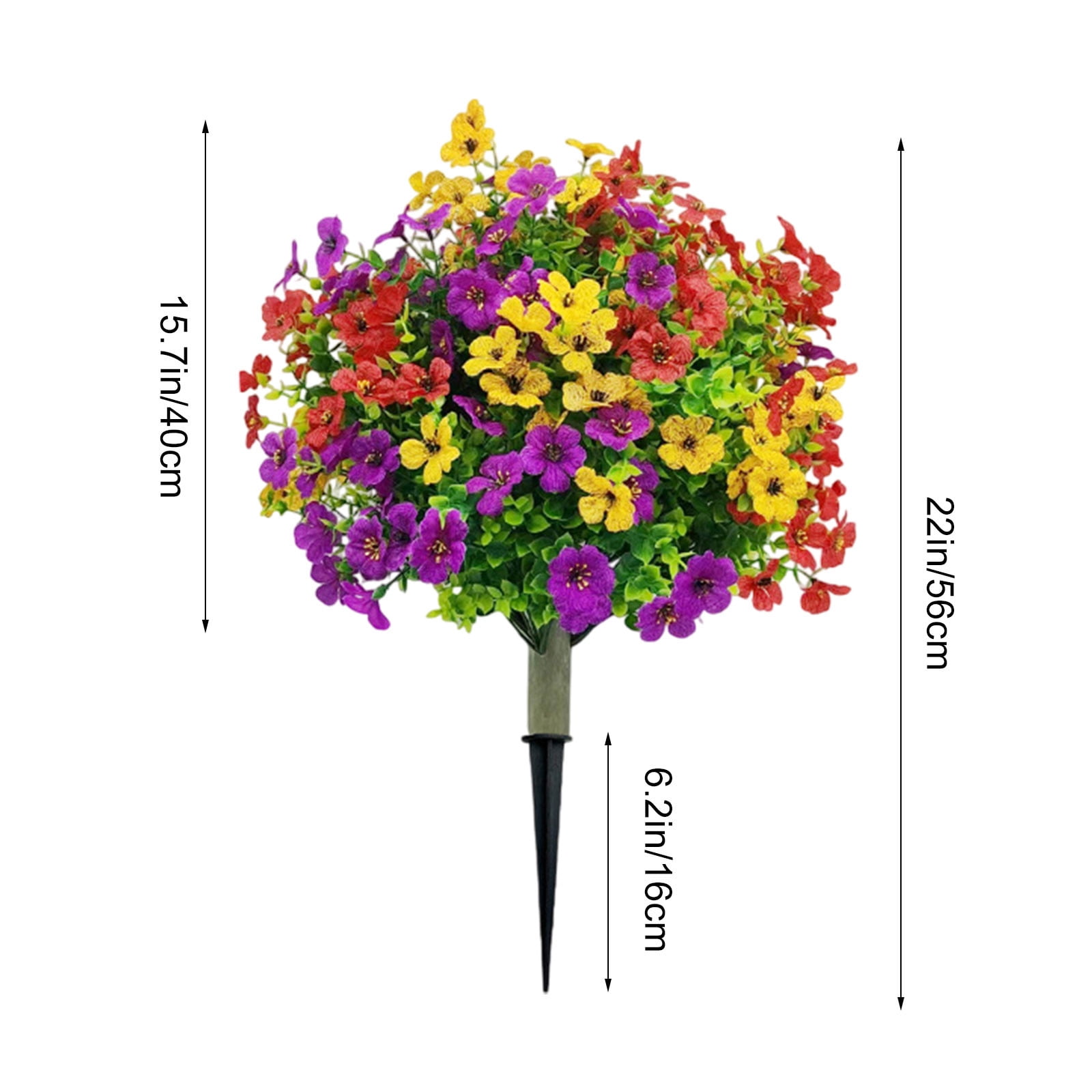 Ywuzuh Artificial Flowers for Outdoor UV Resistant Faux Greenery Shrubs, Realistic Fake Bushes Plants for Garden, Yard, Front Porch, Patio Decor