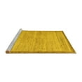 thumbnail image 2 of Ahgly Company Machine Washable Indoor Square Abstract Yellow Modern Area Rugs, 3' Square, 2 of 4