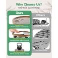thumbnail image 6 of 2 Pack 14 Inch Wood Plant Caddy with 360 Degree Lockable Wheels, 6 of 7