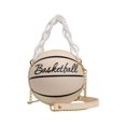 thumbnail image 1 of Btafrte Bolsos Hombro Baloncesto Bolso Mensajero Cadena Acrílico para Mujer (Beige), 1 of 9