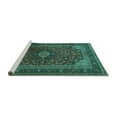 thumbnail image 2 of Ahgly Company Machine Washable Indoor Rectangle Persian Turquoise Blue Traditional Area Rugs, 5' x 8', 2 of 4