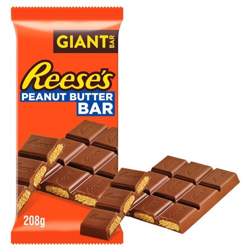 Hershey's Reese's Peanut Butter Bar Giant 208g, British Import (Pack of 3)