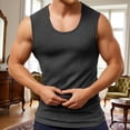 thumbnail image 2 of YUEHUA Men's Tank Top Sleeveless Shirt Gym Tank Top Fitness Muscle Shirt Ribbed Undershirt Comfortable Breathable Sports Running Shirt Slim Fit Bodybuilding Shirts, 2 of 4