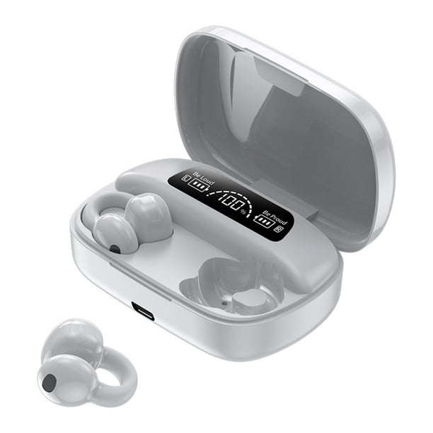 Auriculares inalámbricos con clip para la oreja, auriculares de conducción ósea, Bluetooth, auriculares abiertos, auriculares inalámbricos deportivos con clip, auriculares exteriores impermeables