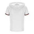 thumbnail image 4 of DPTALR George Men’s Lightweight Athletic Short Sleeve Hoodies Solid Color T-Shirts WhiteBig and Tall Men S, 4 of 6