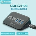 PHIXERO USB C Hub 3.2 Docking Station Hub Type C Splitter Adapter