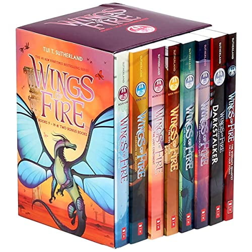 Pre-Owned Wings of Fire Series 9-14 Boxed Set + 2 Bonus Books By Tui Sutherland, 9-14 Plus Darkstalker Winglet Quartet