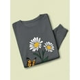 thumbnail image 3 of Butterflies And Daisies. Sweatshirt Women -Image by Shutterstock, Female Small, 3 of 4