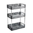 thumbnail image 3 of Tongina Bathroom Storage Rack Cosmetic Storage Tray Decor Decorative Tray Bathroom Vanity Tray Jewelry Tray for Dorm Shampoo Perfumes Clear Gray 3 Layer, 3 of 8