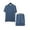 Blue, variant on Stamzod Mens Stretch Tracksuits 2 Piece Set Short Sleeve Compression T Shirt And Shorts Sweatsuits Sets Plus Size Fitness Workout Set