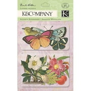 K & Company Flora and Fauna Layered Accents, Botanical Butterflies