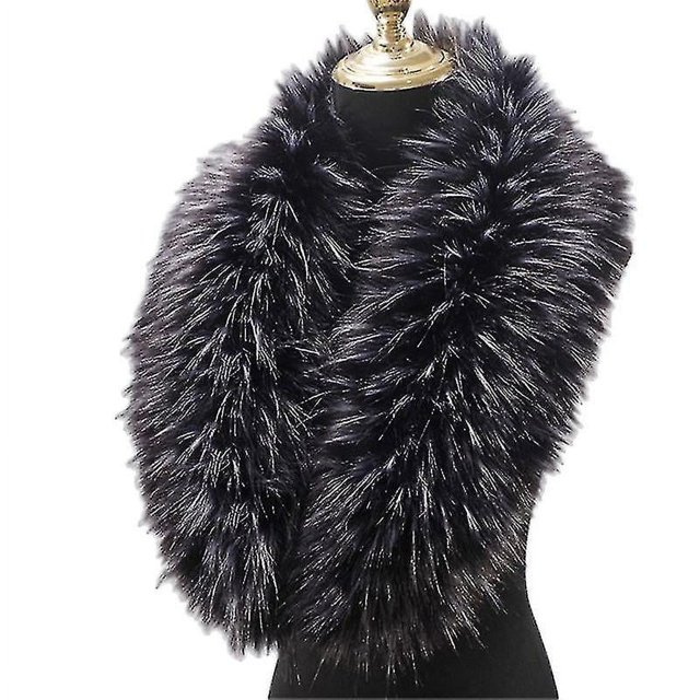 Bufanda de piel sintética adornada para mujer, cuello envolvente, para cóctel, recepción, fiesta, regalo de Navidad, invierno