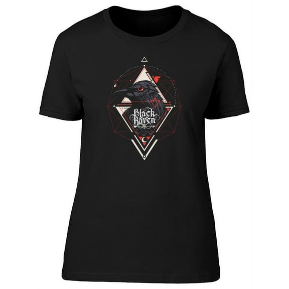 Black Raven With Triangles T-Shirt Women -Image by Shutterstock, Female Small