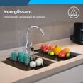thumbnail image 3 of Kitchen Sink Dish Rack - Roll Up Rack - Heat Resistant Roll Up Dishwasher Rack - Easy to Store 18 Tubes (33 x 43 x 1cm) (Black), 3 of 6