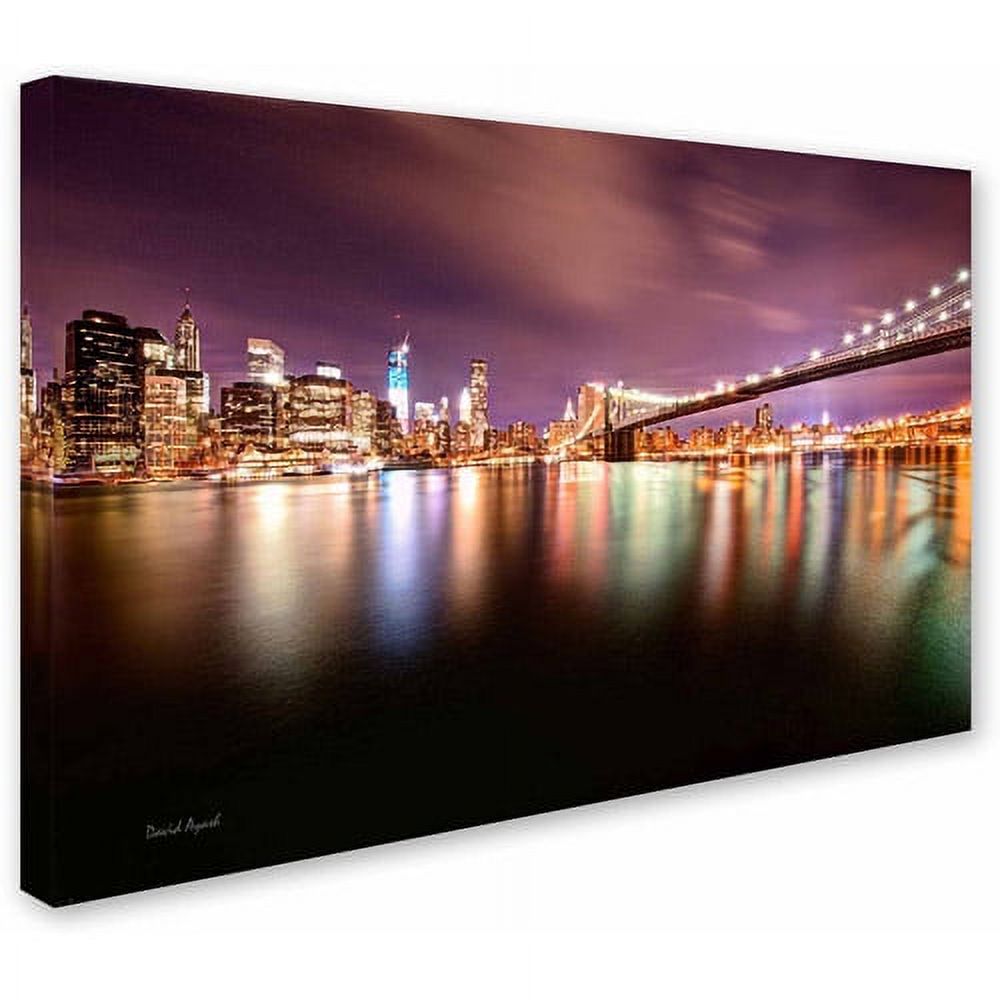 Trademark Fine Art "Brooklyn Bridge Park and Financial District - IV" Canvas Art by David Ayash