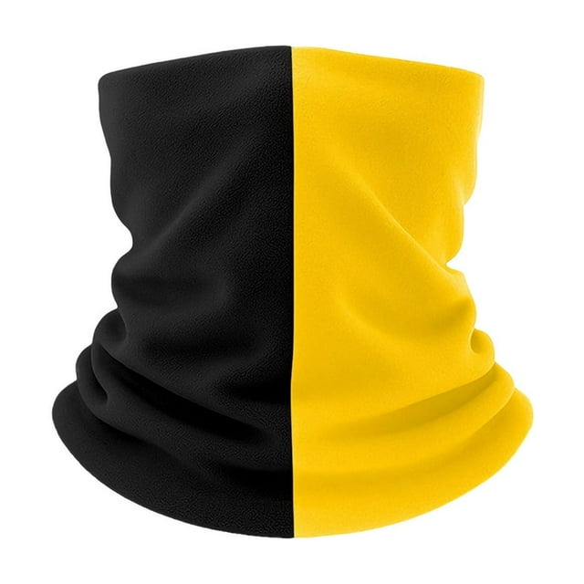 Winter Face Mask for Men, Cycling Neck Cover, Exposed Face Double-Layer, Fleece Scarf, Color Blocked