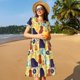 thumbnail image 4 of Balery Musical Instruments Vestidos sueltos de manga corta para mujer, vestidos de verano 2025, vestidos casuales de corte A con vuelo., 4 of 6