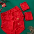 thumbnail image 5 of Cotton Underwear for Women Plus Size, Xunlbb Women's Red UnderwearSeamless Mid-waist Elastic Cotton Briefs For Women, 5 of 7